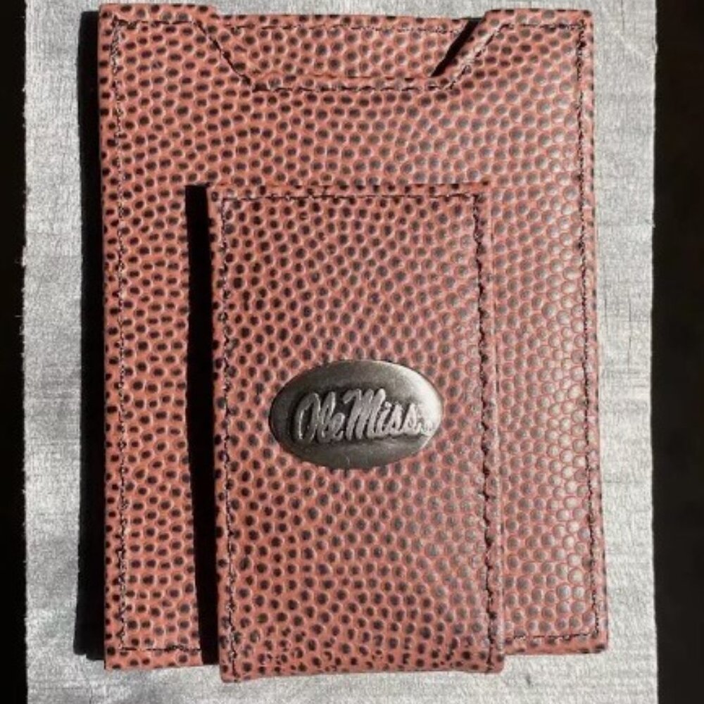 Zep-Pro University of Mississippi Ole Miss Front Pocket Football Leather Wallet